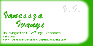 vanessza ivanyi business card